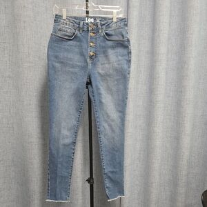 Lee Women's High Rise Button-Fly Blue Jeans Size 8